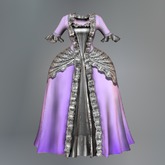 Purple Watteau Mesh Dress
