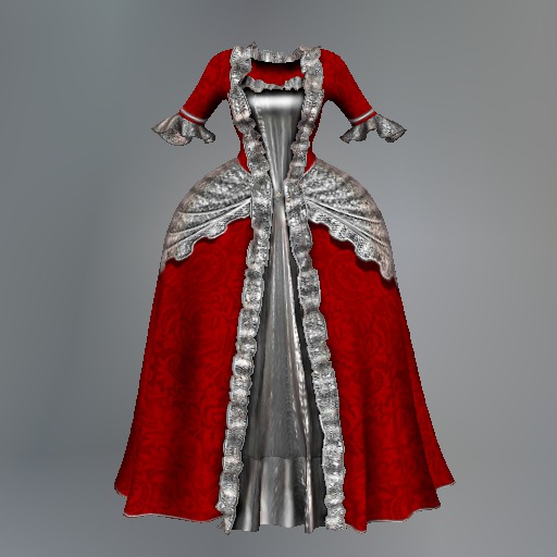 Red Watteau Mesh Dress box