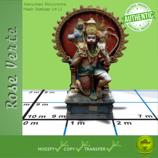 Full Perms Hanuman Polycrome Mesh Statue