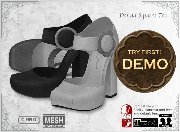 *GF* Donna Square Toe Shoes DEMO BOX