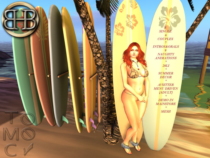 !!BHB!! SURFS UP SURF BOARD DECOR SET ANIMATED 20l (ADULT) BOX