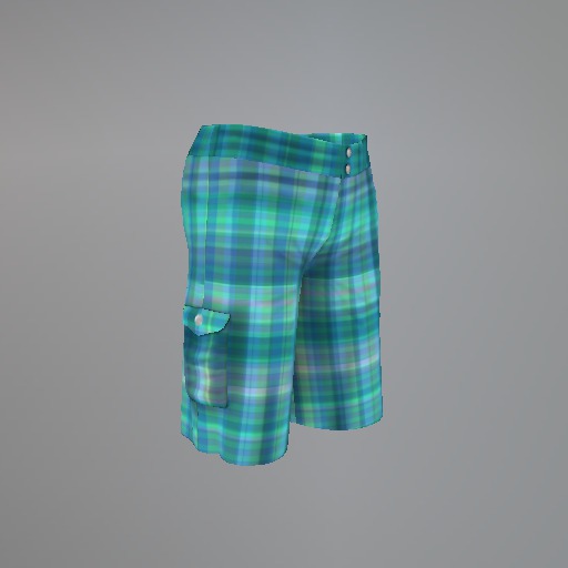 Aqua Plaid Mesh Shorts