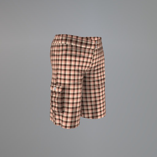 Beige Plaid Mesh Shorts box