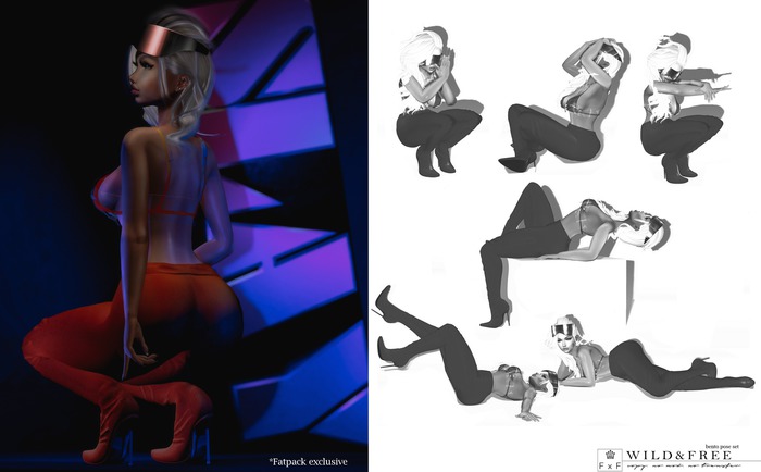 FOXCITY. Wild & Free Bento Pose Set (Boxed HUD. Wear me)