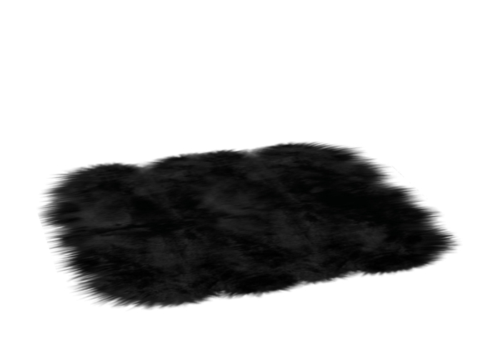 Jet Black Sheepskin Rug