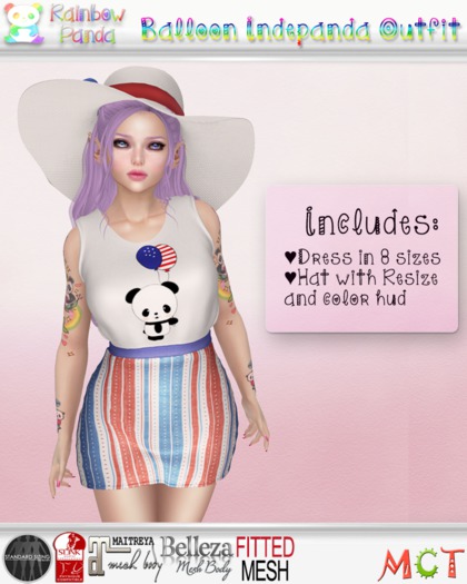 .:RP:. Balloon Indepanda Outfit (wear to unpack)