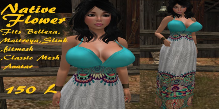 native flower dress