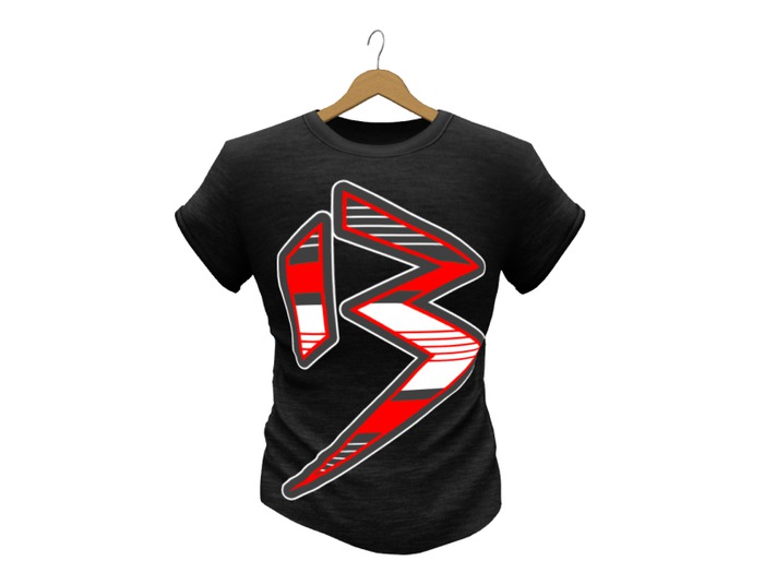 Mens Mesh T-Shirt B Black Red