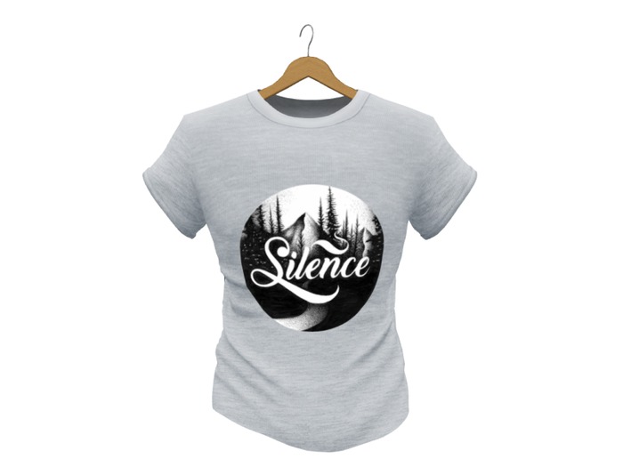 Mesh Mens T-Shirt White Silence Forest
