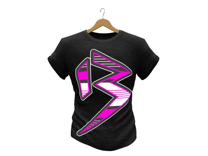 Mens Mesh T-Shirt B Black Pink