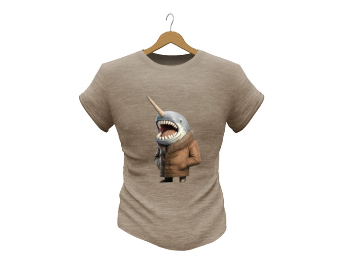 Mens Mesh T-Shirt Beige Narwal