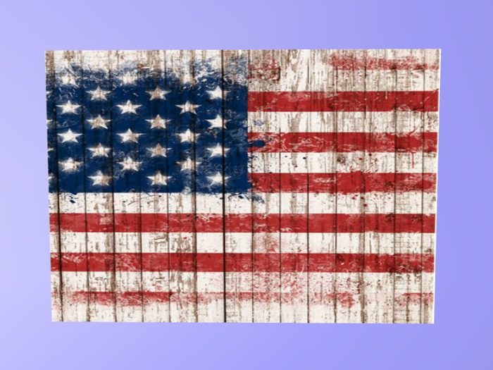 Rustic Wood American Flag