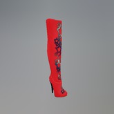 Red Patriotic Mesh Boots box