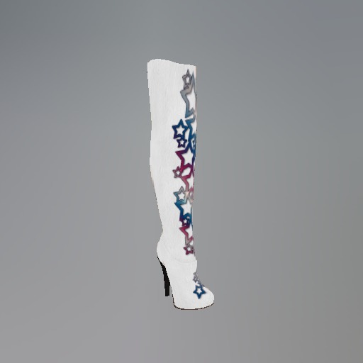 White Patriotic Mesh Boots box