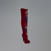 Wine Patriotic Mesh Boots box