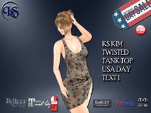 KS KIM TWISTED TANK TOP USA DAY 1