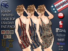 420 KS KIM TWISTED TANK TOP USA DAY FAT-PACK