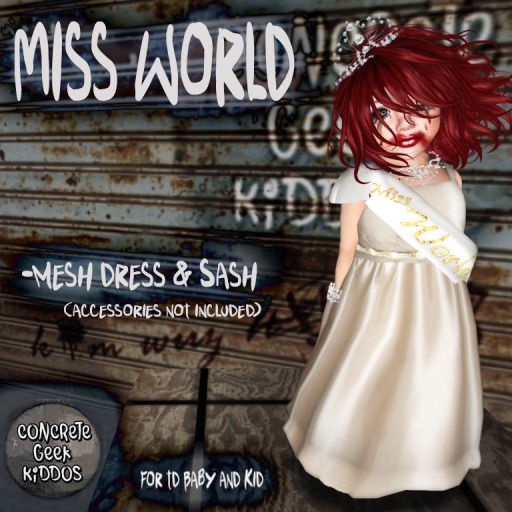 Concrete Geek Kiddos Miss World