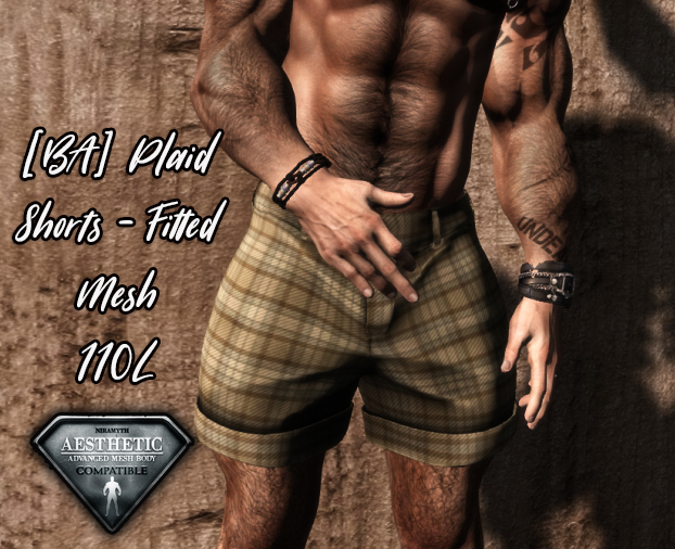 [BA] Plaid Shorts - Fitted Mesh