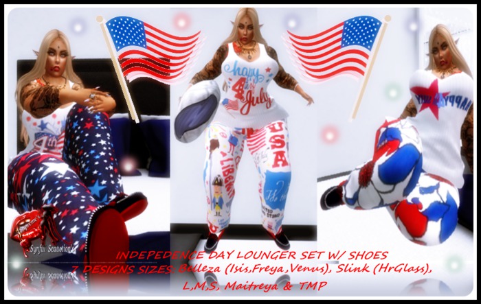 {SS} IND. DAY LOUNGER SET W/ SHOES