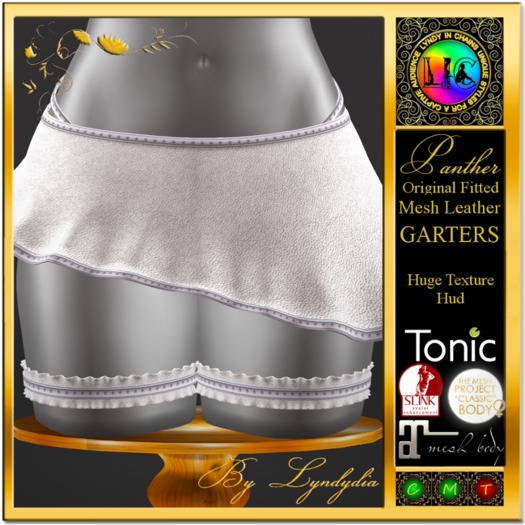 Panther Leather Garters