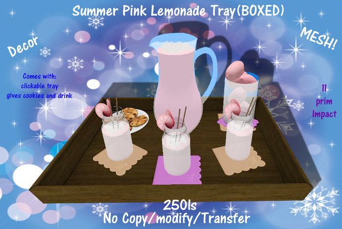 Summer Pink Lemonade Tray(BOXED)