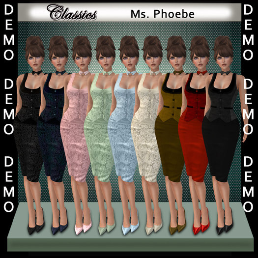C&F Ms Phoebe Dress & Heels Demo