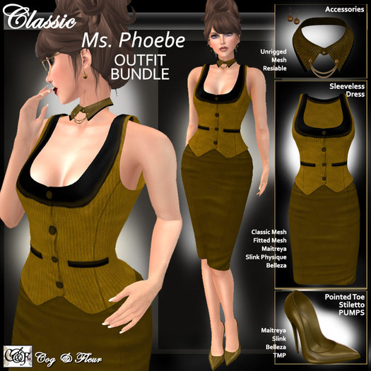 C&F Ms. Phoebe Outfit BUNDLE - Rust/Brown Pinstripe