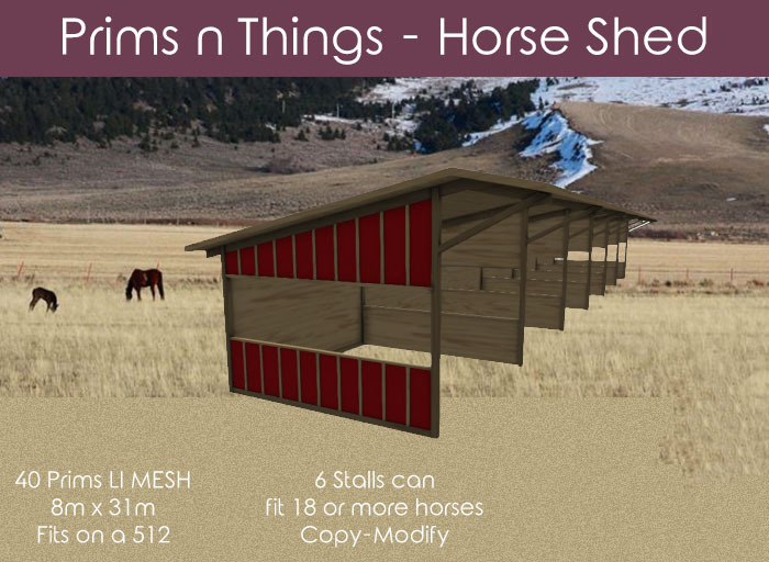 ...:::Prims n Things:::... Horse Shed [Box]