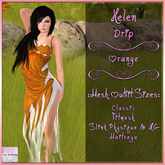 Helen Dress Drip Orange