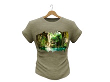 Mens Mesh T-Shirt Olive Paradise