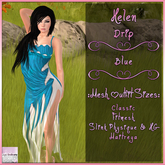 Helen Dress Drip Blue