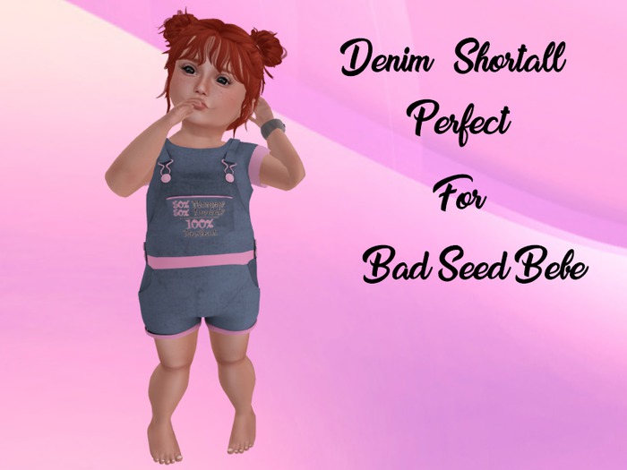 Denim Shortall Perfect Bad Seed Bebe Body (Boxed)