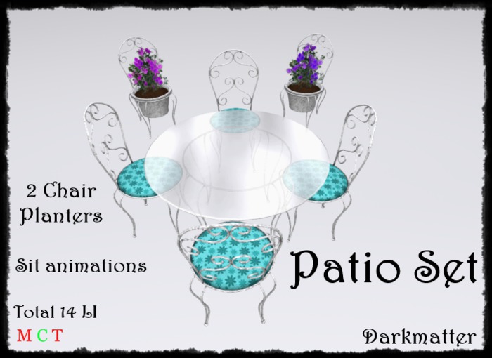 Patio Set with Planters