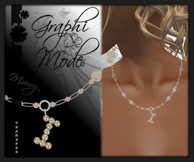 Moury - Necklace Silver Letter I / Collier Argent lettre I