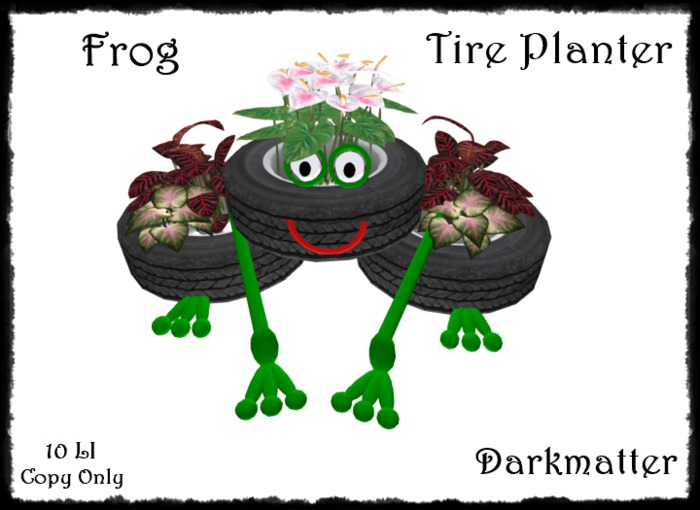 Frog Tire Planter