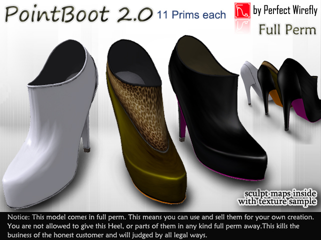 Point Boot 2.0 (black white green)/ full perm/all maps inside