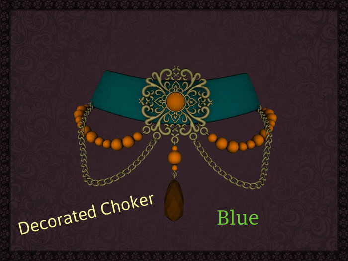 [Good Fairy] - Decorated Choker in Blue (copy)