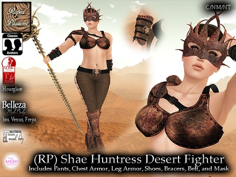 Second Life Marketplace - (RP) Shae Huntress Desert Fighter Outfit