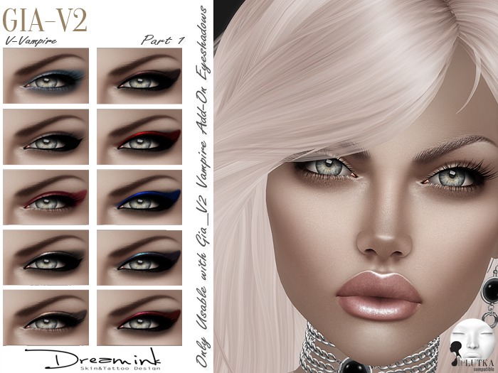 DREAM INK "Lelutka GIA_V2 Add-On Eyeshadow Appliers Part 1" V-Vampire