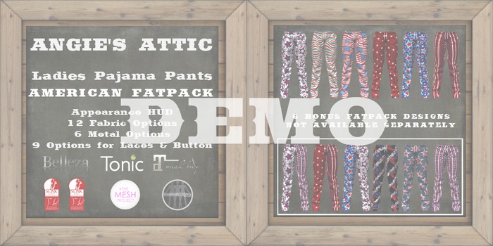 AA - DEMO - Ladies American PJ Pants -