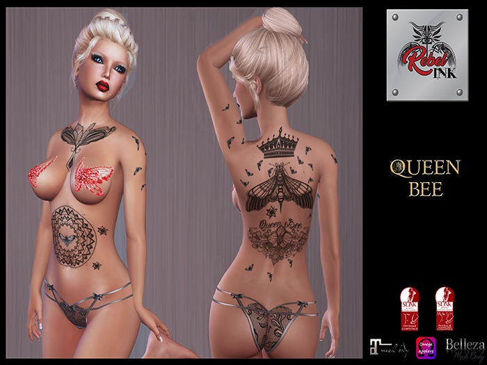 Rebel Ink - Queen Bee Tattoo Demo