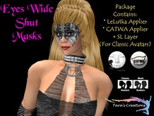 TNC Eyes Wide Shut Mask - Black & Silver