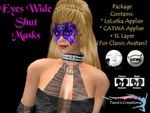 TNC Eyes Wide Shut Mask - Metal Indigo