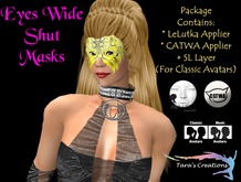 TNC Eyes Wide Shut Mask - Metal Yellow