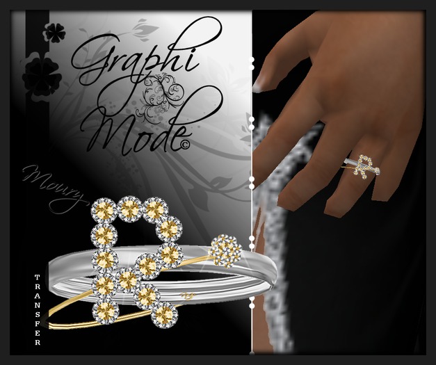 Mouri - Ring Silver Letter R / Bague Argent lettre R