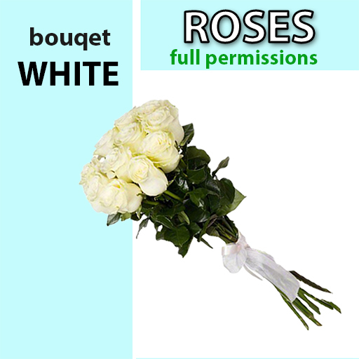 Flowers roses white (box)