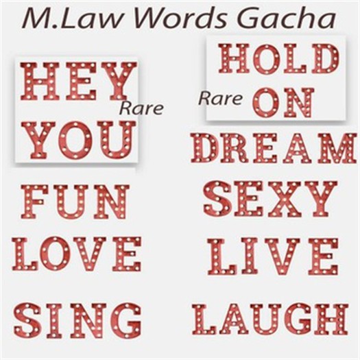 .:M. Law.: Words Gacha - Fun