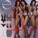 JUSTICE / LIV SKIRT - RED & SUIT-Maitreya