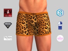 ><DUdEROOS>< Boxers FakeFur Leopard